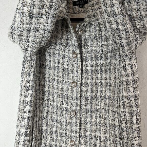 Laundry by Shelli Segal Tweed Shirt Jacket, Size S, Fully Lined, front pockets - Picture 8 of 14